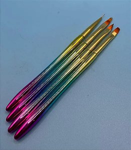 KIT PINCEL CROMADO COM 4 UNIDADES