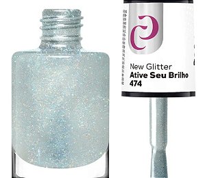 ESMALTE CORA TRADICIONAL NEW GLITTER ATIVE SEU BRILHO 10ml 474