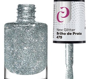 ESMALTE NEW GLITTER  BRILHO DE PRATA 10ml  479