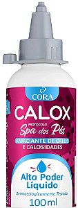 Amaciante de Calos e Calosidade Cora Calox Alto Poder Líquido Spa dos Pés Bico Aplicador 100ml