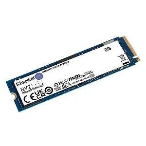 SSD Kingston NV2, 2 TB, M.2 2280, PCIe 4.0 x4, NVMe, Leitura: 3500 MB/s, Gravação: 2800 MB/s, Azul - SNV2S/2000G