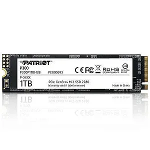 Ssd, 1tb, M.2 NVME PCIE, 2100MB/S Leit - 1650MB/S Grav, P300P1TBM28, Patriot