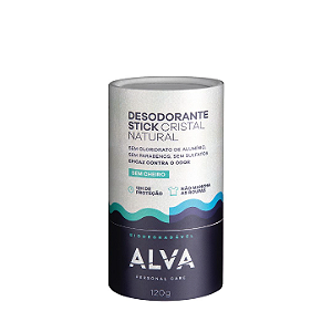 Desodorante Cristal Embalagem  Biodegradável 120G Sem alumínio - Alva