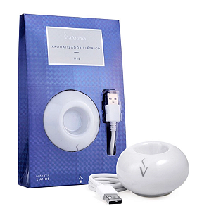 Difusor Aromatizador Elétrico USB Porcelana - Via Aroma