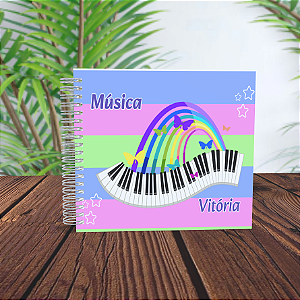 Caderno de Música Pautado Infantil - Personalizado