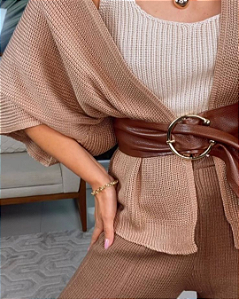 Kimono Sueli - Mocha Mousse