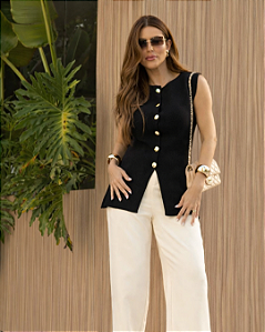 Maxi Colete Adriana - Preto