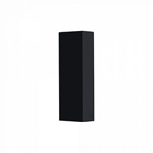 Arandela de Parede LED Wall Mini Retangular Facho Duplo Aberto e Fechado 3000K 5W Bivolt 10x36x2cm Policarbonato - Preto