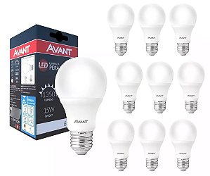 Kit 10 Lâmpadas LED Fria 9W Bivolt HE760 - Branca