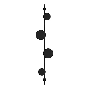 Arandela de Parede Eclipse 160x35cm Aço Preto Fosco
