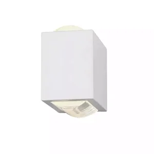 Arandela de Parede LED Quadrado Multifacho Duplo Externo 3000K 8W Bivolt 12x10x15,6cm Metal e Vidro - Femarte 170071249