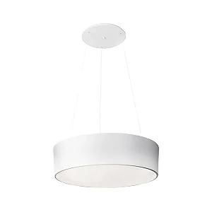 PENDENTE CIRCLE REDONDO Ø68X16,5CM  BRANCO TOTAL COBRE BRILHO - NEWLINE SN10156