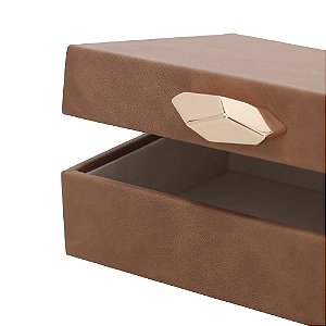 CAIXA EM MDF COM REVESTIMENTO EM PU - 19339