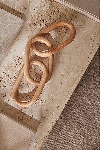 ESCULTURA ELOS EM MADEIRA - 17723