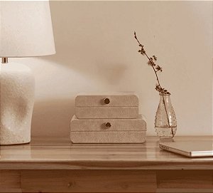 KIT CAIXA EM MDF COM REVESTIMENTO EM PU - 19325,19326