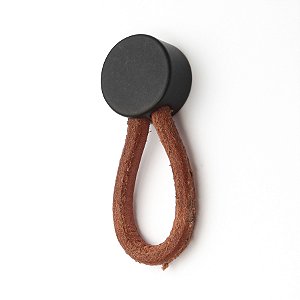 PUXADOR FUNE COURO MARROM - ZEN