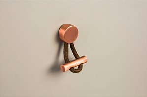 PUXADOR ORIENTE COURO MARROM - ZEN