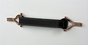 PUXADOR HORSES C/ COURO 192MM - ZEN