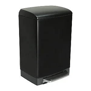 LIXEIRA MODERNA RETANGULAR SLIM MATTE C/PEDAL 12L - GHELPLUS