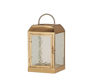 LANTERNA EM METAL COM VIDRO - 19878