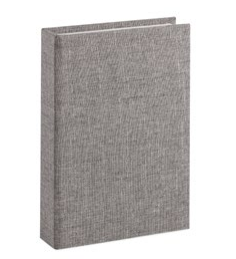 LIVRO-CAIXA EM MDF COM REVESTIMENTO EM LINHO - 13595