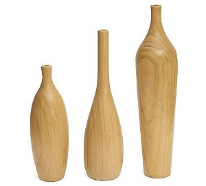 KIT VASO EM MADEIRA - 21591