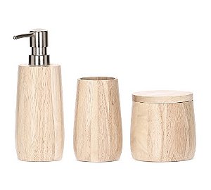 KIT EM MADEIRA PARA BANHEIRO - 20799