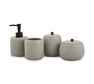 KIT PARA BANHEIRO EM CERAMICA - 4 PCS - 18411
