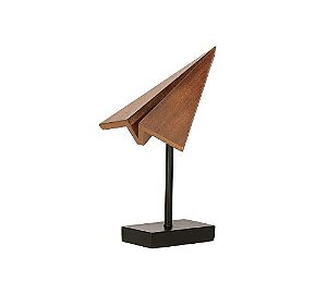 ESCULTURA AVIAO EM MADEIRA - 19870