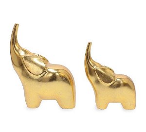 KIT ESCULTURA ELEFANTE EM POLIRRESINA - 19418