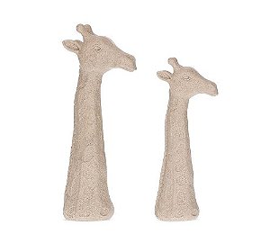 KIT ESCULTURA GIRAFA EM POLIRRESINA - 20931