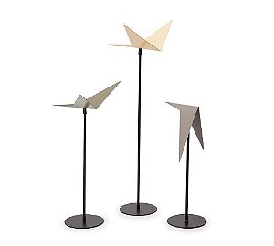 KIT ESCULTURA PASSARO EM METAL - 14841