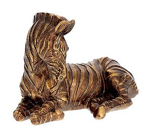 ESCULTURA ZEBRA EM POLIRRESINA - 19718