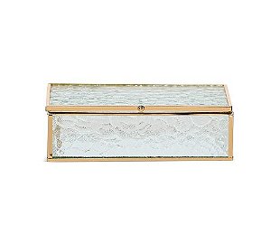 CAIXA EM VIDRO COM METAL - 20384