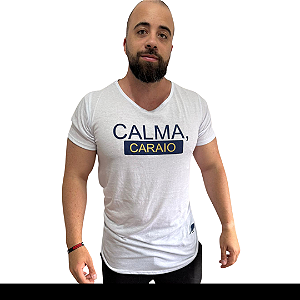 Camiseta Long - Calma, Caraio!