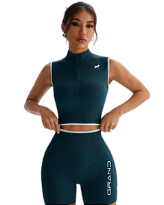 CONJ. SHORT E REGATA COM ZIPER