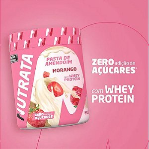 Pasta de Amendoim 600g Morango Nutrata