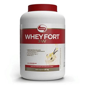 Whey Fort 3W Pote 1800g Baunilha Vitafor