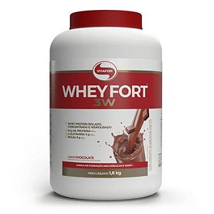 Whey Fort 3W Pote 1800g Chocolate Vitafor