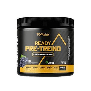 Pré-Treino Com Hmb Ready 195g com Cafeína Uva Topway