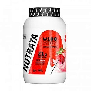 W100% Whey 900g Pote Morango Nutrata