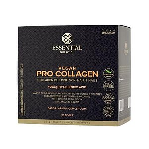 Vegan Pro-Collagen Laranja Com Cenoura Box 30 Sachês 369g Essential Nutrition