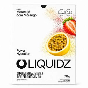 Caixa Liquidz Eletrólitos 14 Sachês 5g Maracujá com Morango Liquidz