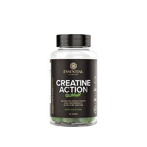 Creatine Action Gummy Maçã Verde 60 Gomas Essential Nutrition