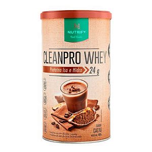 CleanPro Whey Sabor Cacau Lata 450g Nutrify