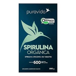 Spirulina Orgânica V2 600 Tabletes PuraVida