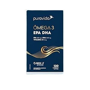 Ômega 3 EPA DHA 120 Cápsulas PuraVida