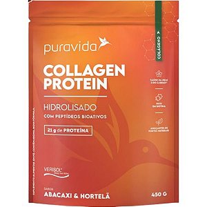 Collagen Protein Abacaxi e Hortelã 450g PuraVida