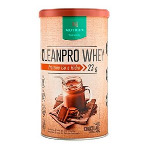 CleanPro Whey Sabor Chocolate Lata 450g Nutrify