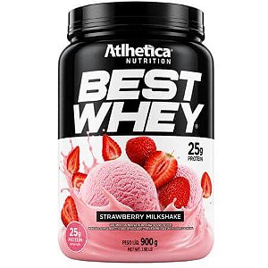 Best Whey 900g Morango Milk Shake Atlhetica Nutrition
